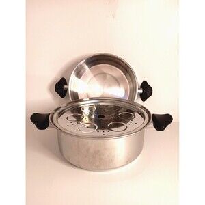 Carico Ultra Tech Steamer Insert With Dual Pots and Lid# T304SS